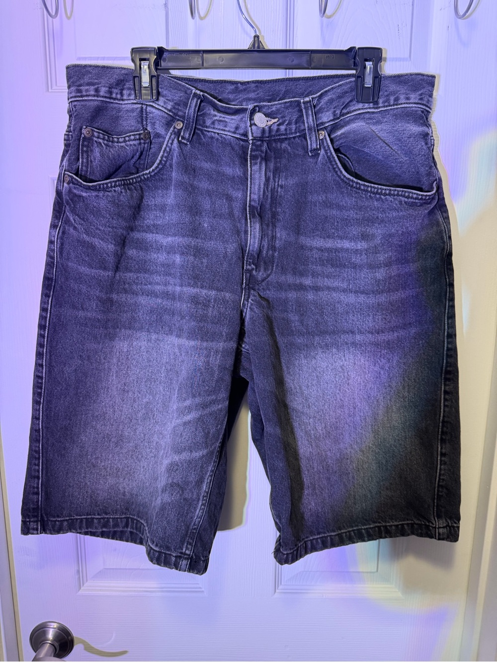 Zara - Relaxed fit denim shorts made from cotton denim Size: 34